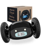 CLOCKY front view showing display and loud alarm for reliable wake-ups