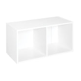 ClosetMaid 2-cube shelf front view showing neat storage benefit