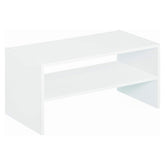 ClosetMaid front view of white organizer showing neat storage benefit