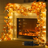 Clycaloor front packaging showing 66ft maple-leaf lights and warm look
