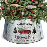 cocomong front view collar showing truck design and polished finish, enhances holiday décor