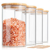 COCOYA front view of four jars showing uniform airtight storage benefit