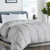 COHOME front view of queen comforter showing neat packaging and soft cover benefit