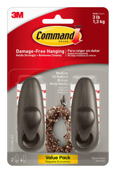 Command medium bronze hook front packaging showing contents and benefits