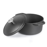 Commercial Chef Dutch oven front view showing sturdy design and versatile cooking