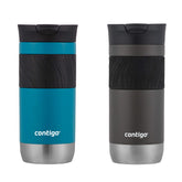 Contigo Byron front view showing two-tone Sake and Juniper finish and secure seal