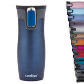 Contigo West Loop front view Monaco color showing leakproof design benefit