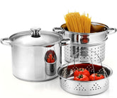 Cook N Home front view showing the 8-quart pot and lid for versatile cooking