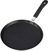 Cook N Home front view of crepe pan showing compact shape and easy storage benefit
