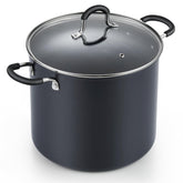Cook N Home front view of 10‑quart stock pot showing full profile and capacity benefit