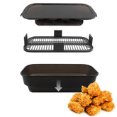 COOK WITH COLOR front view of batter bowl showing compact design and benefit of neat breading