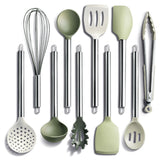 COOK WITH COLOR front packaging showing full green utensil set and benefit of coordination