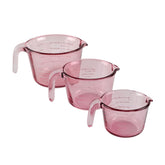 COOK WITH COLOR front view of purple glass measuring cups set, durable visible design