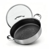 COOKER KING front view showing pan shape and lid for versatile cooking
