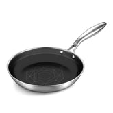 COOKER KING front view of 10-inch stainless steel pan showing full cooking surface