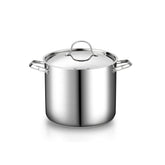 Cooks Standard front view with lid showing large capacity and durability
