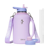 Coolflask front view with handle showing sturdy grip and easy carry
