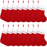 Cooraby front view red felt stocking showing classic holiday look and durability