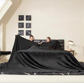 COOVA front view of oversized blanket showing full coverage benefit