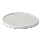 Copco lazy susan front view showing crystalline finish and neat storage benefit