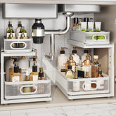 Corbyles front view packaged organizers showing neat compact storage benefit