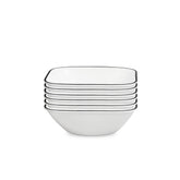 Corelle front view of six bowls showing clean lines and modern appeal