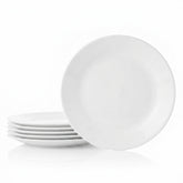 Corelle Winter Frost front view showing neat white plates and benefit of timeless style