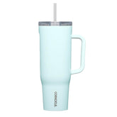 Corkcicle Cruiser front view showing gloss powder blue and large capacity benefit