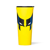 Corkcicle Wolverine front view showing character art and sleek profile benefit: collectible display