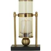 CosmoLiving front view showing gold metal candle holder and elegant silhouette