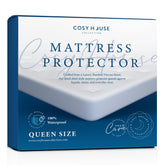Cosy House Collection front packaging showing queen mattress protector benefits