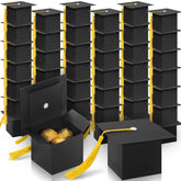 COTOPHER front view of black graduation cap box showing neat packaging benefit