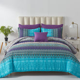 Cottolester front view of full 8-piece set showing coordinated bedding and styling benefit