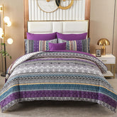 Cottolester queen comforter front packaging showing full boho design and color