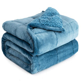 Cottonblue front view showing queen 60x80in blanket and soft benefits