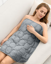 Cottonblue front view of lap blanket showing compact profile and comfort