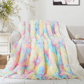 Cottonblue front view of queen weighted blanket showing reversible comfort