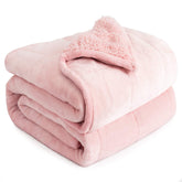 Cottonblue front view of twin fleece blanket showing smooth surface and cozy look