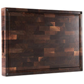 COZIFA front view walnut cutting board showing elegant grain and large work area