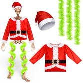 Cozypower front view of full Santa costume kit shows ready-to-use accessories benefit display impact
