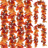 CQURE front view showing six fall garland strands for instant autumn decor
