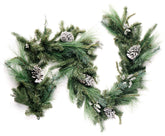 CraftMore Canterbury Estate full garland front view showing six-foot length and neutral tones for versatile decorating