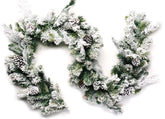 CraftMore garland front view showing full 6-foot length and frosted look