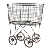 Creative Co-Op front view showing vintage metal laundry basket and curb appeal