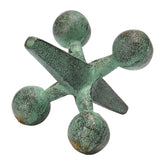Creative Co-Op front view of green cast iron jack showing shape and charm