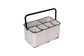 Creative Co-Op metal caddy front view showing organized storage benefit