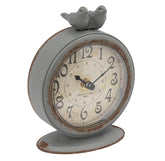 Creative Co-Op clock front view showing clear face and vintage charm