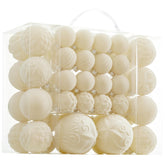 CristBest cream velvet ornaments front packaging showing set contents