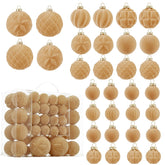 CristBest front view of champagne ornament set showing elegant packaging and quantity benefit