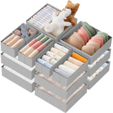 Criusia front packaging showing all 21 grey organizers and neat storage benefit